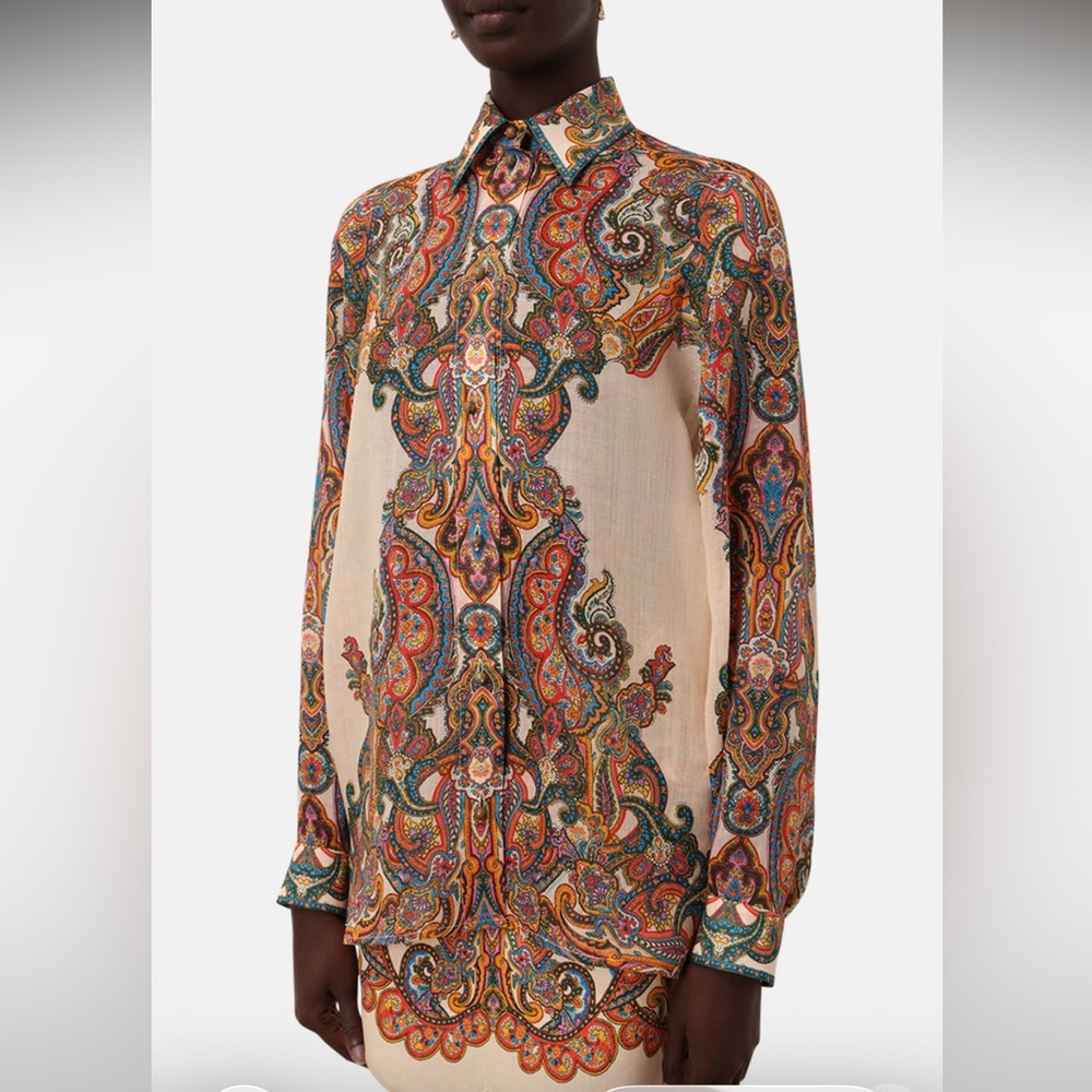 Zimmermann paisley bandana print ottie blouse size Zimmermann 0. Like new!